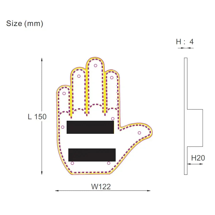 LED Hand Gesture Sign