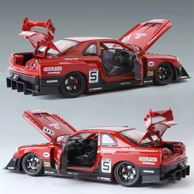 Nissan Skyline R34 GTR LBWK silhouette 1:24 model