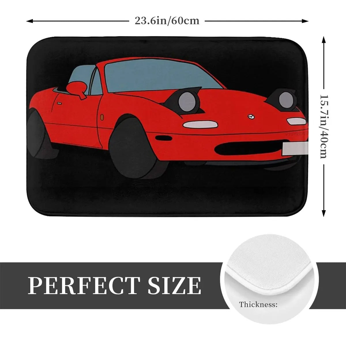 Mazda Miata floor/door matt 40X60 CM